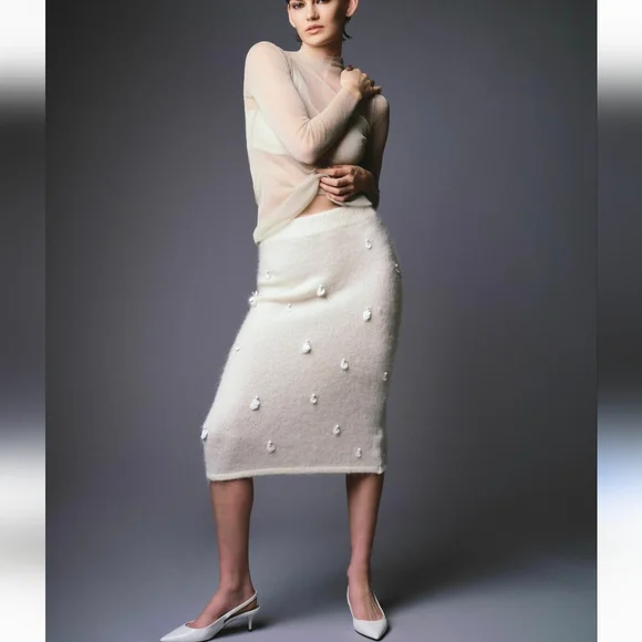 ZARA Alpaca Blend Midi Skirt - Picture 6 of 16